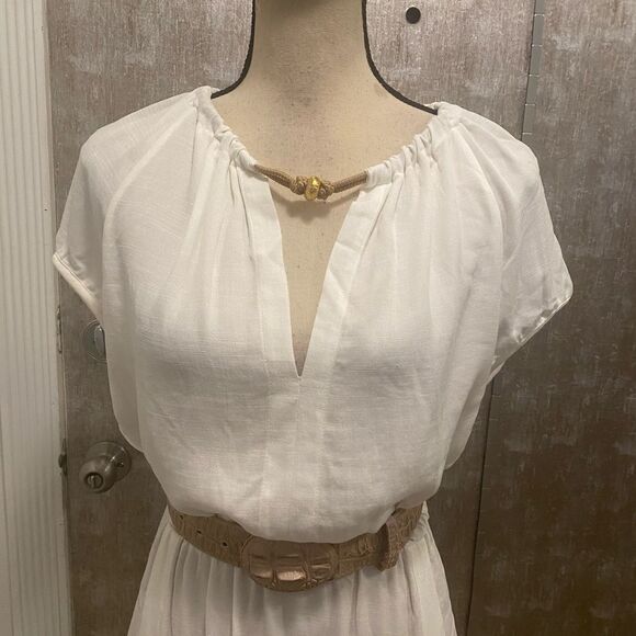 Vix Paula Hermanny white Lind both side split dress, size 2 - Picture 2 of 13